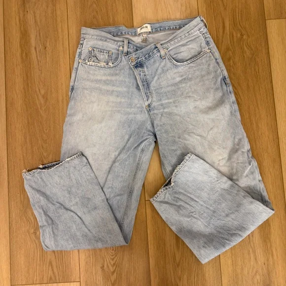Agolde Criss Cross Straight Leg Jeans - Picture 2 of 7